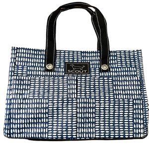 Scout UPTOWN GIRL POCKET TOTE BAG Black / Blue / White strong bag